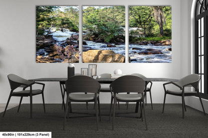 a dining room with a table and chairs