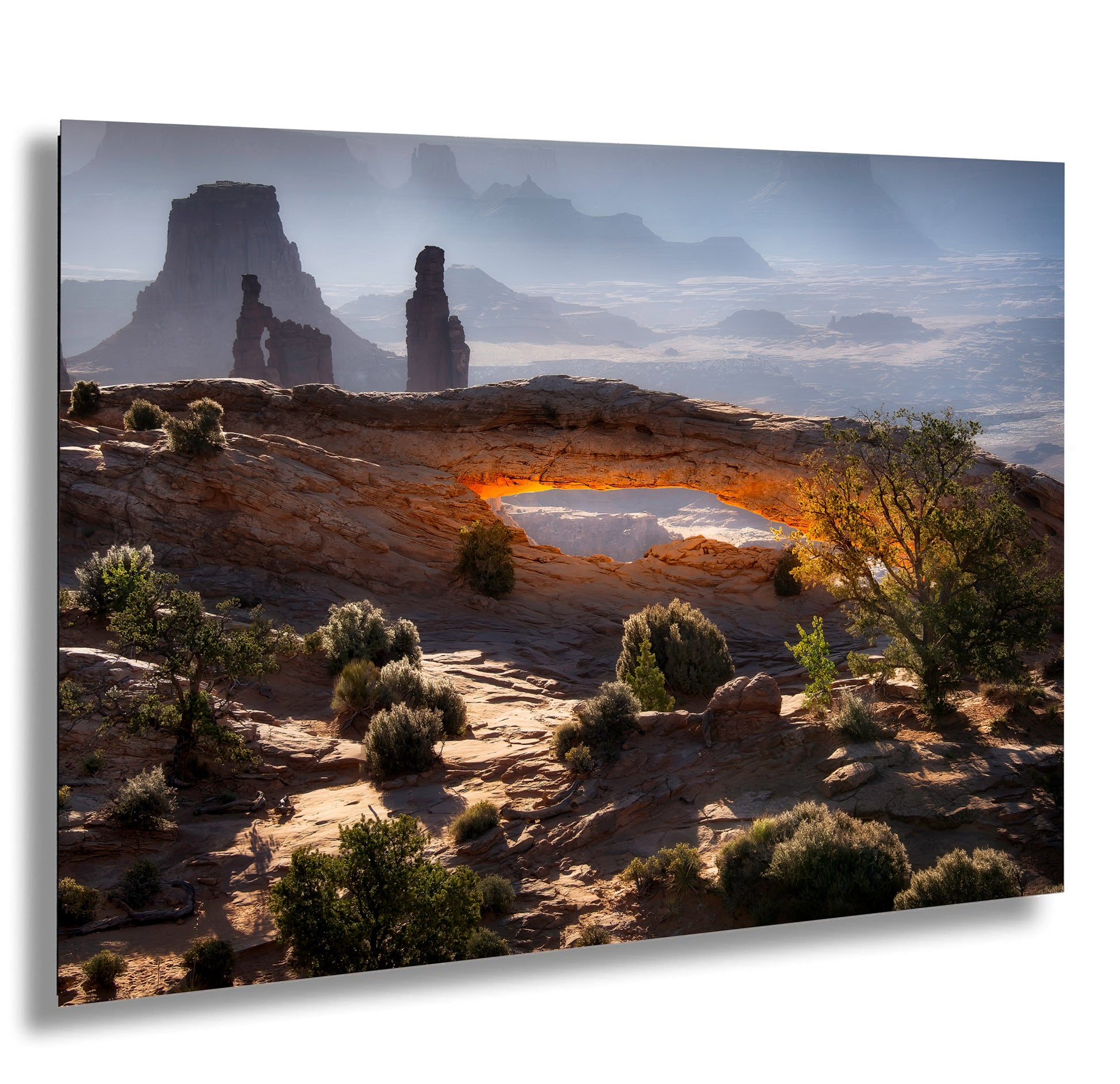 a desert landscape with a small hole in the middle
