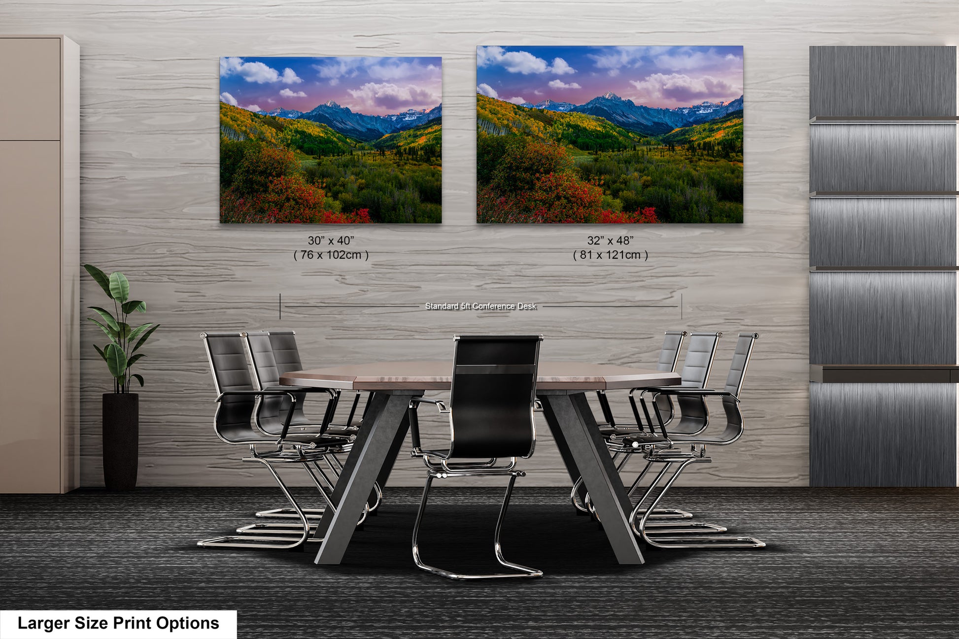 a dining room with a table and chairs