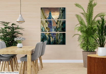 a dining room with a table and chairs