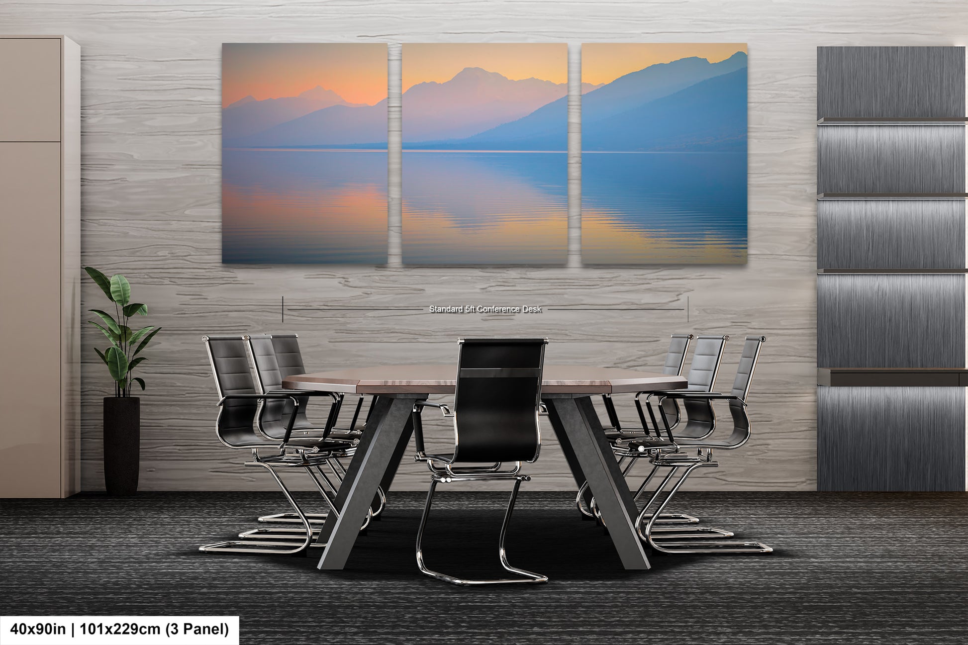 a dining room with a table and chairs