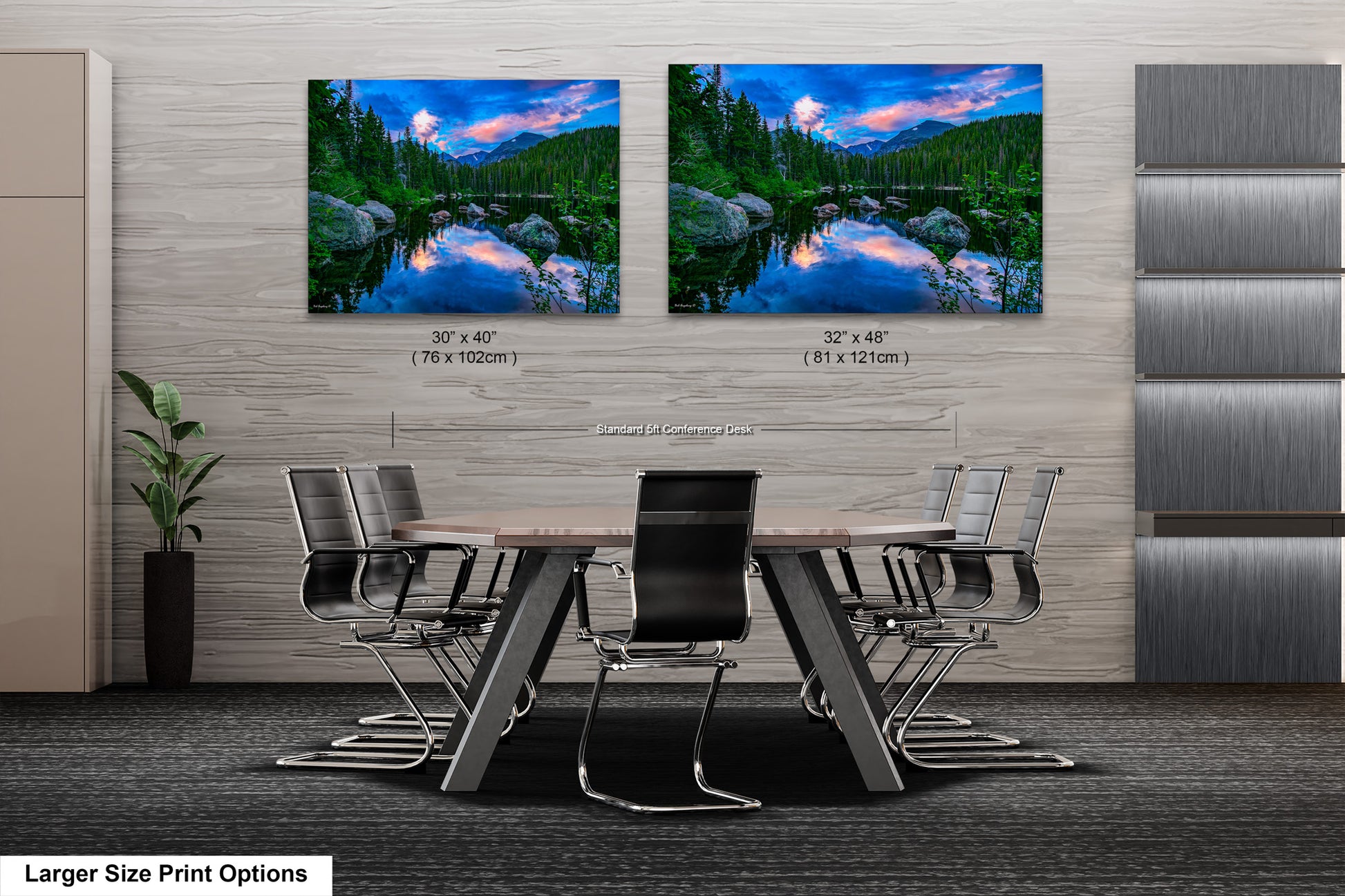 a dining room with a table and chairs