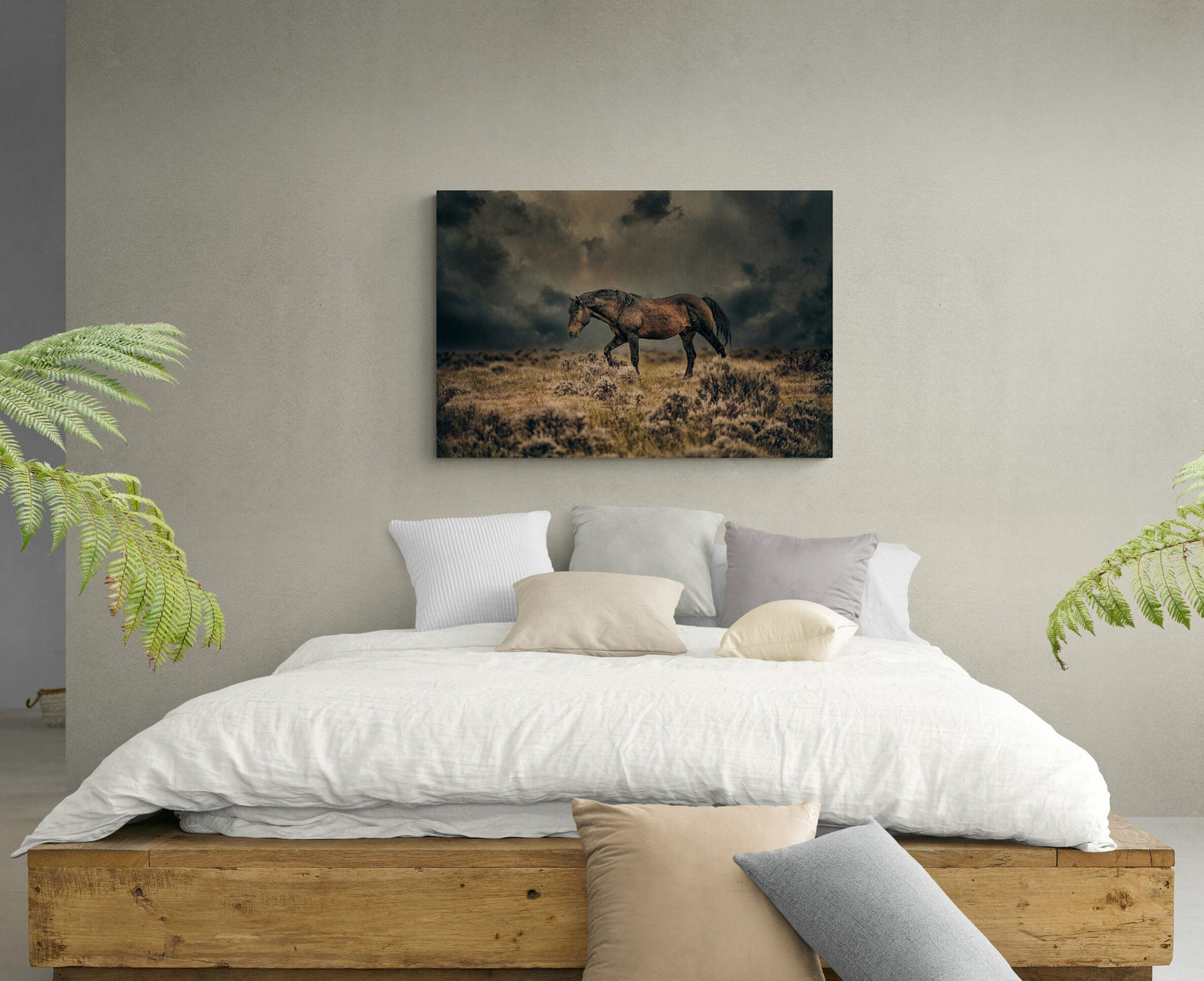 Wild Horse Photography Canvas Horse Photo Wild Mustang,  Horse Art Print, Wild Horse Photo  Dramatic Horse Print  McCullough Peaks Wy.