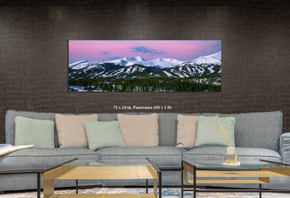 Breckenridge Colorado panoramic picture, Breckenridge ski map, winter wonderland, Colorado ski poster, panoramic landscape,