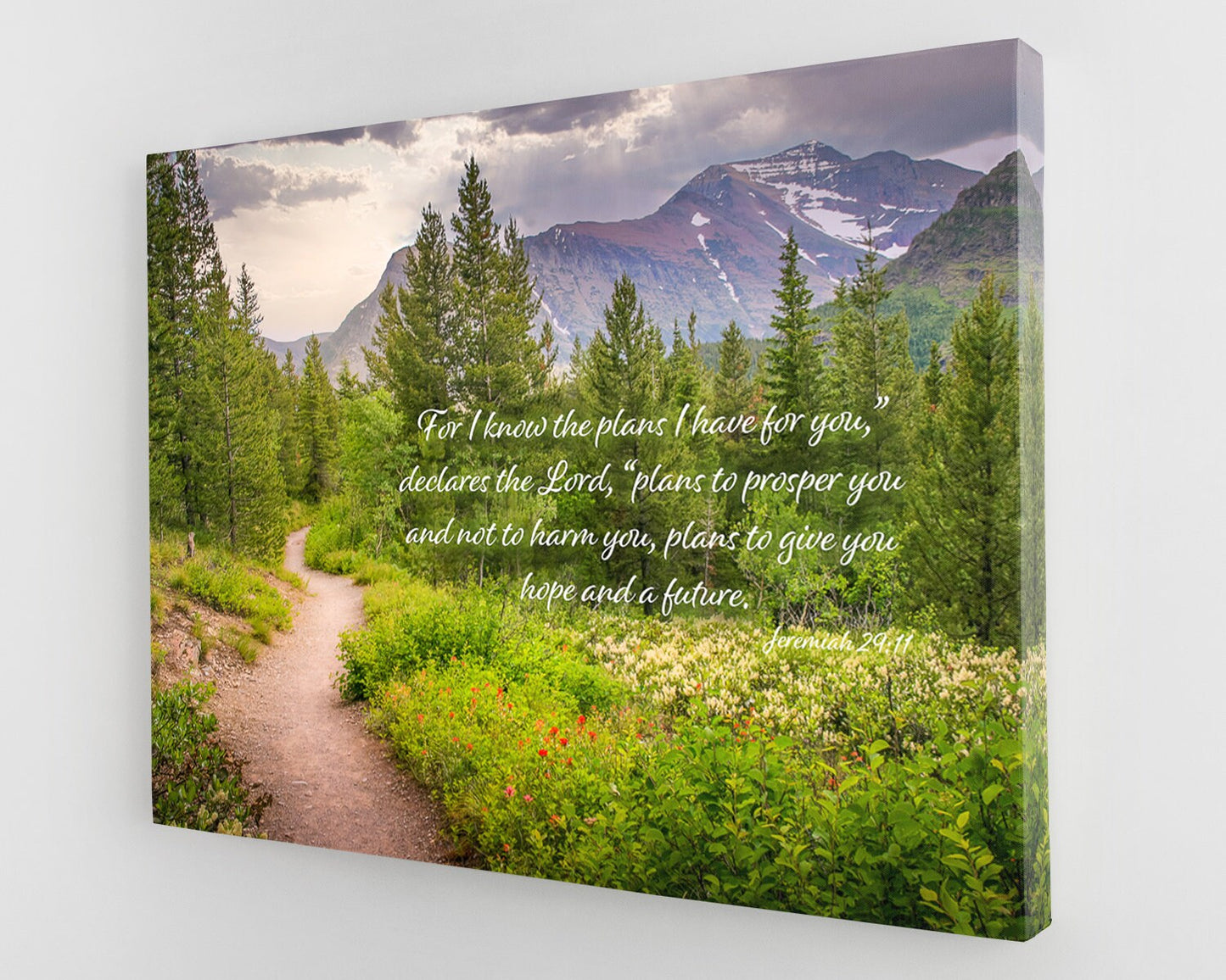 Joshua 1:9 Scripture Canvas, Mt Rainier Mountain Scene Bible Verse, Christian Inspirational Wall Art, Do Not Be Afraid, The Lord is With You