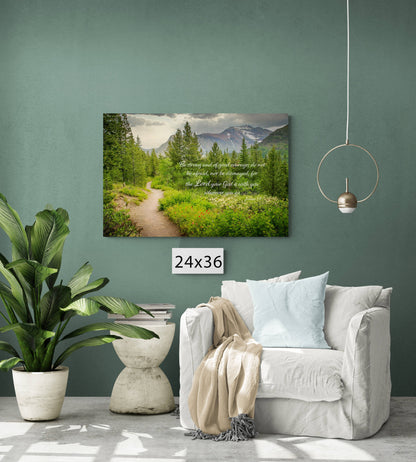 Joshua 1:9 Scripture Canvas, Mt Rainier Mountain Scene Bible Verse, Christian Inspirational Wall Art, Do Not Be Afraid, The Lord is With You