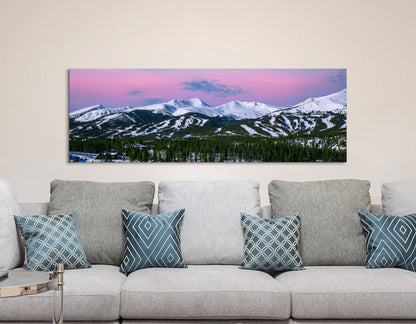 Breckenridge Colorado panoramic picture, Breckenridge ski map, winter wonderland, Colorado ski poster, panoramic landscape,