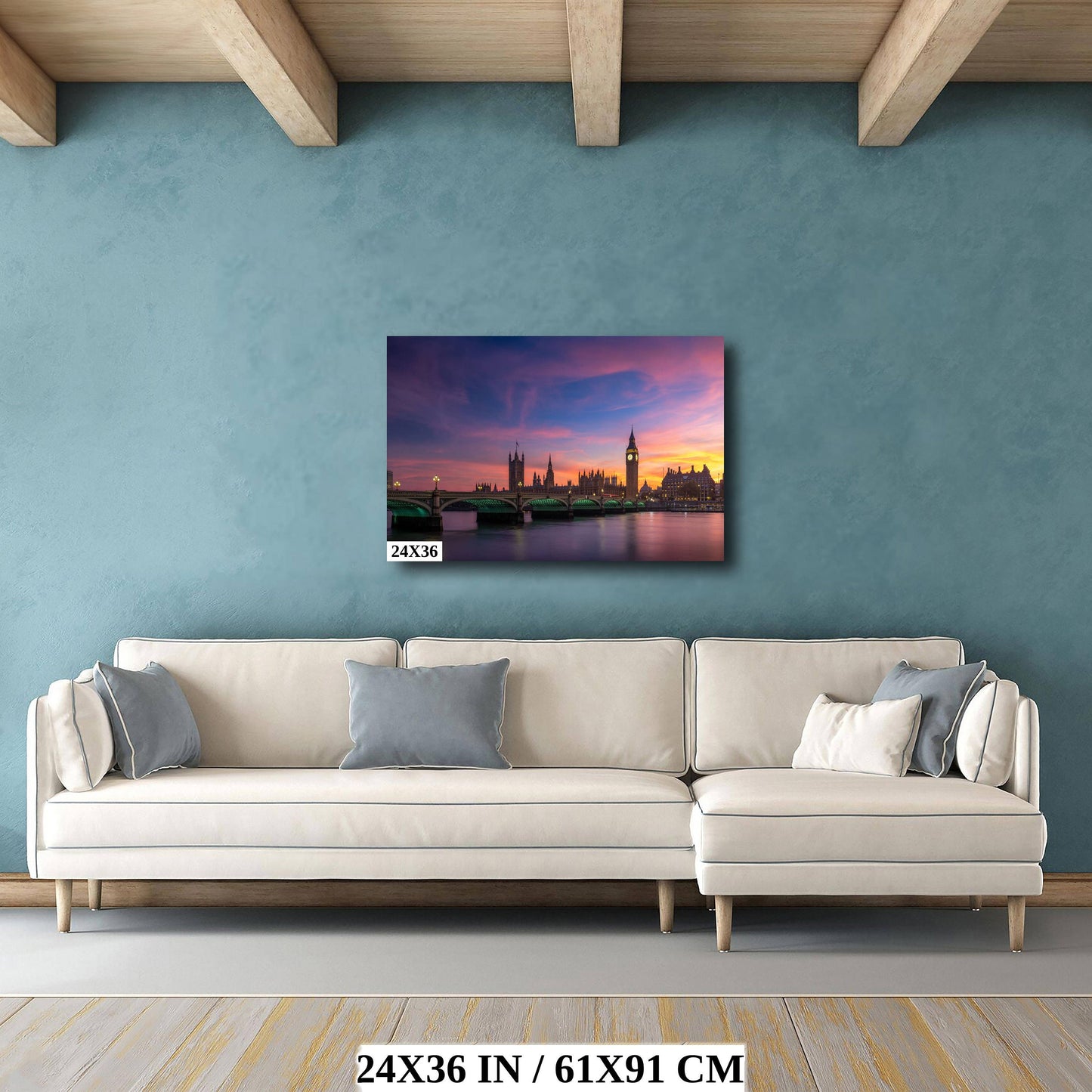 London Skyline at Dusk Big Ben and Westminster Bridge Stunning Wall Art for Decor perfect gift for mom dad or travel souvenir