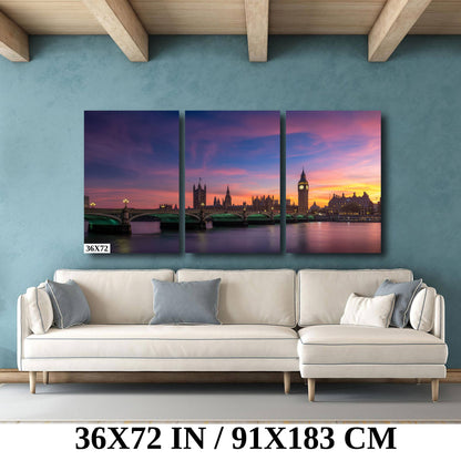 London Skyline at Dusk Big Ben and Westminster Bridge Stunning Wall Art for Decor perfect gift for mom dad or travel souvenir