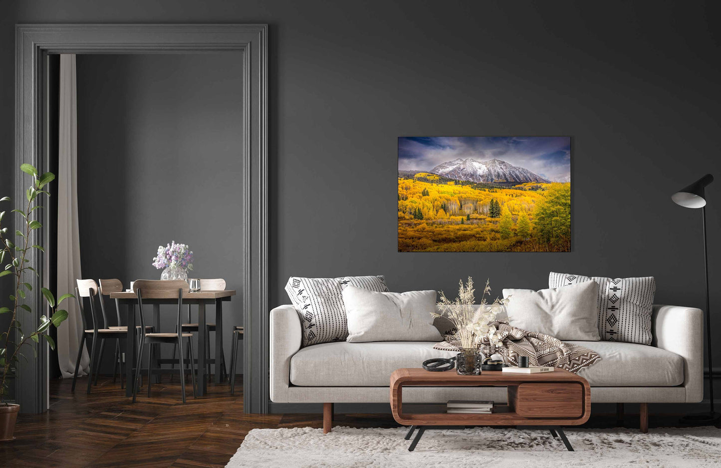 Colorado Autumn Aspens Art, Crested Butte Mountain Photo Landscape Print, Kebler Pass Nature Canvas Scenery, Rocky Mountain Large Wall Art