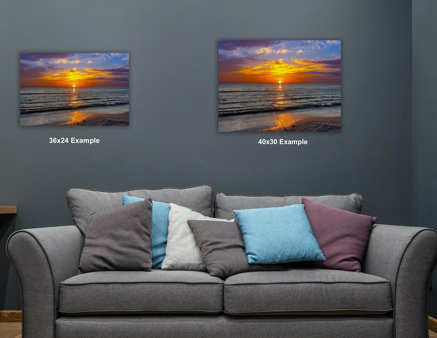 Beach sunset picture, Florida sunset print, Bonita Beach Sunset photo, Sunset picture on canvas, tropical sunset print, triptych