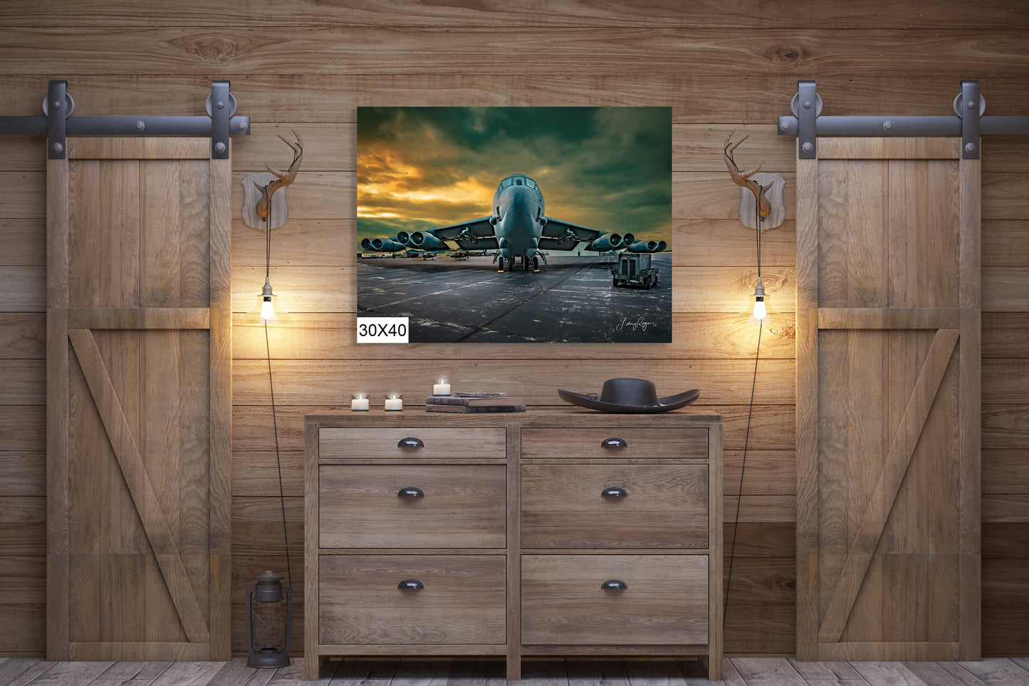 Boeing B-52H Stratofortress, "Let Freedom Ring," US Air Force, Wall Art Print, Paper, Canvas, Metal, and Acrylic, Office, Dorm, Living Room