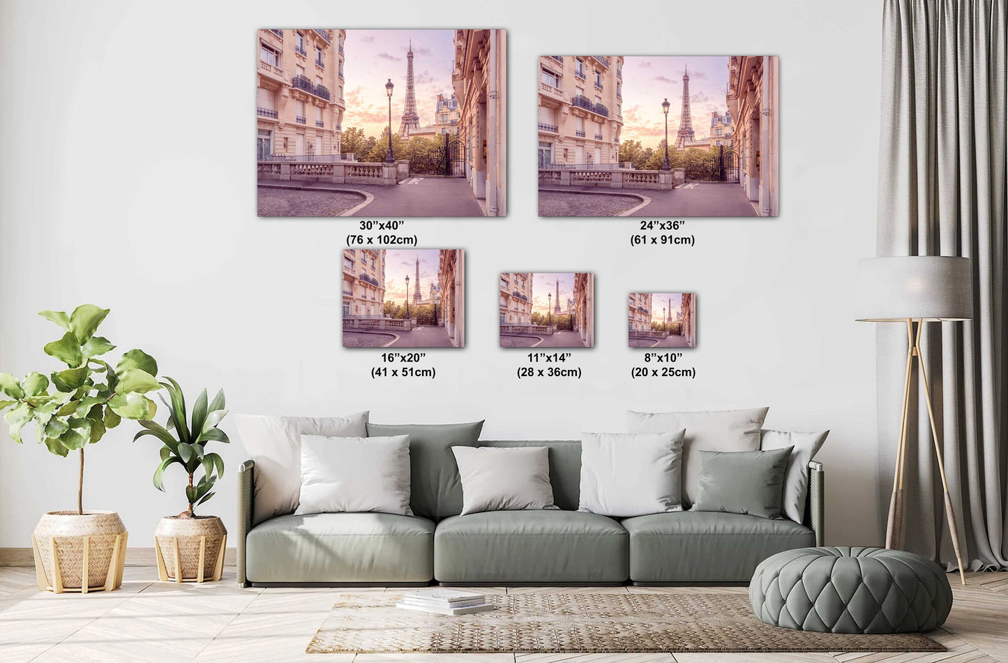 Paris Photography, Eiffel Tower at Dawn, Paris Fine Art Photograph, Wall Art, French Home Decor, Paris Poster, Paris Travel Photo, Canvas