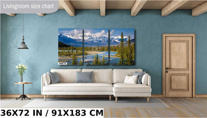 Canadian Rockies scenic mountains turquoise lake water photograph art print home decor cabin wilderness canvas acrylic metal lynn welles lynn wells original art