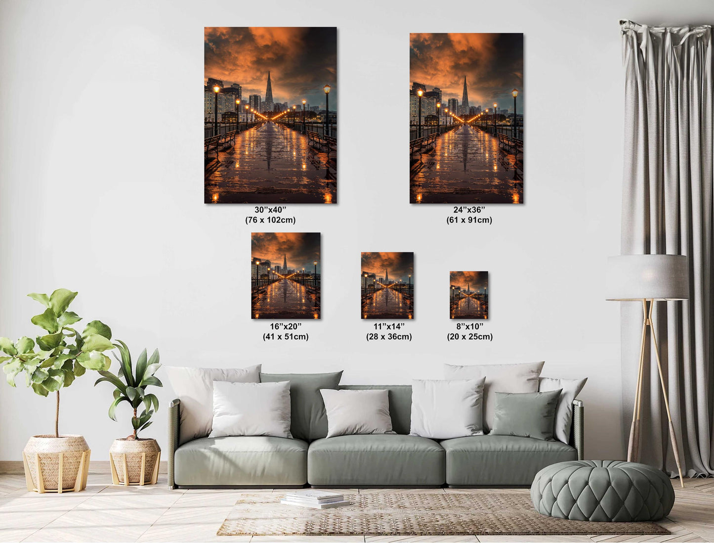 San Francisco Canvas Wall Art Photo Print Sunset Wall Decor Home Wall Decor Office Decor Skyline Wall Art