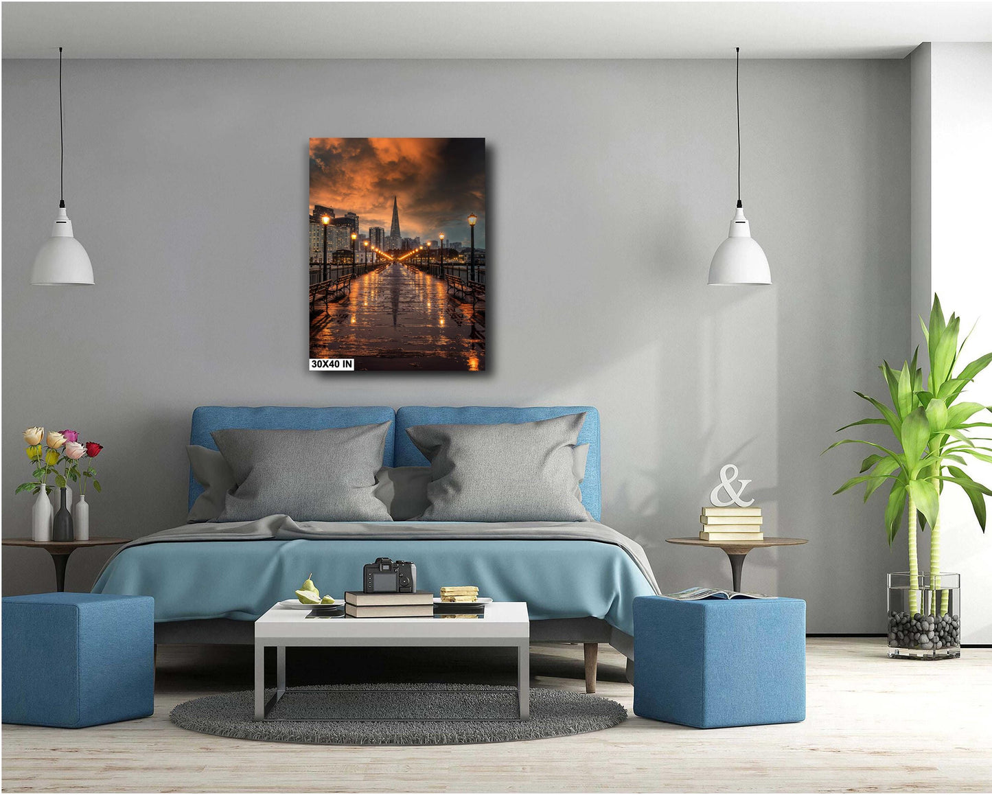 San Francisco Canvas Wall Art Photo Print Sunset Wall Decor Home Wall Decor Office Decor Skyline Wall Art