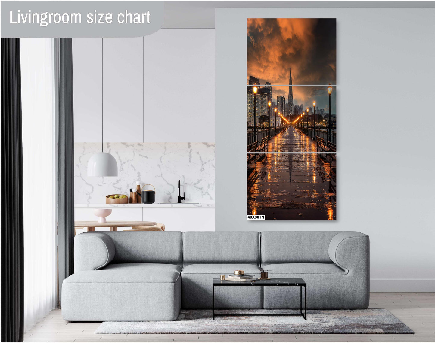 San Francisco Canvas Wall Art Photo Print Sunset Wall Decor Home Wall Decor Office Decor Skyline Wall Art