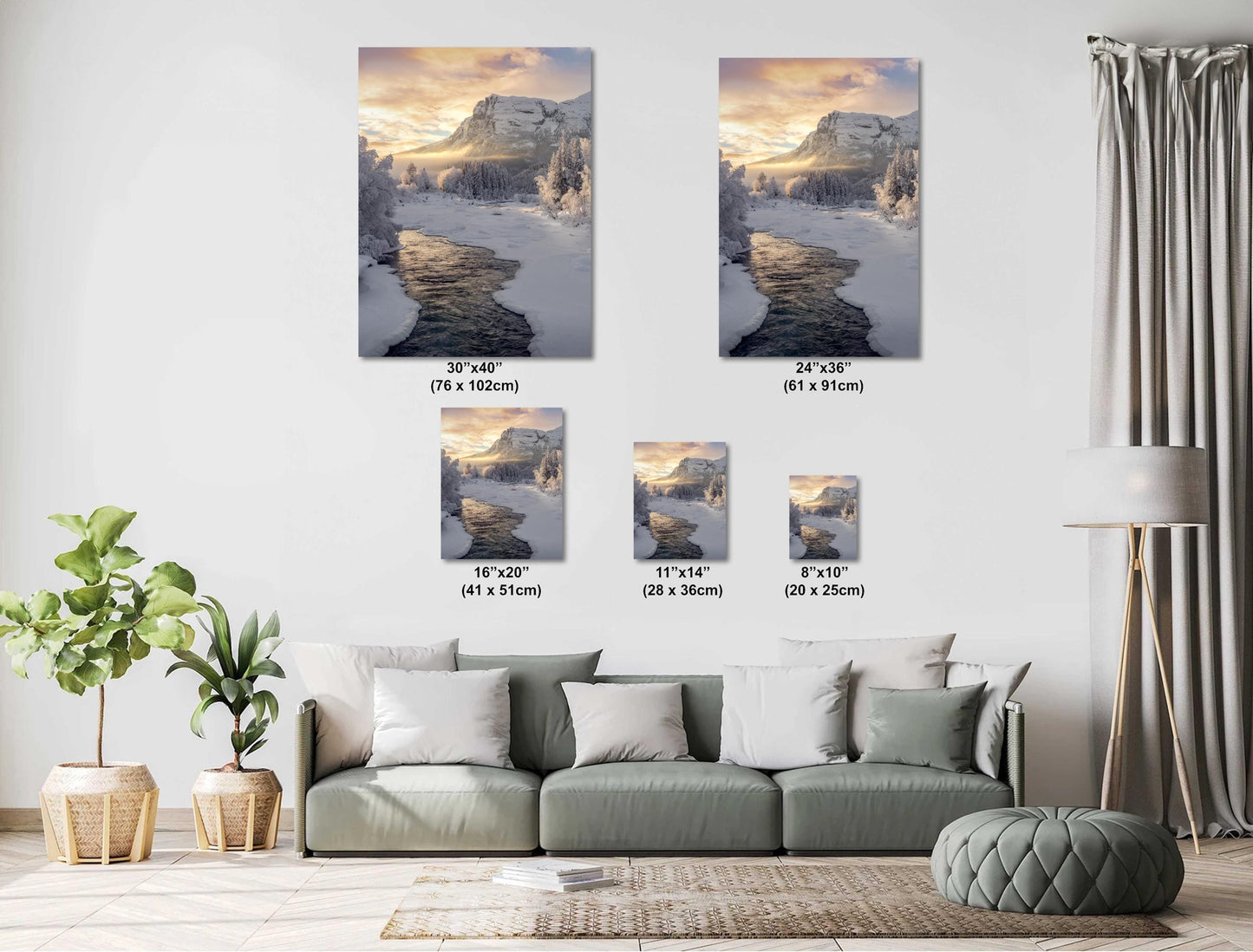 Mountains Landscape Wall Art Winter Mountain Photo Prints Landscape Mountain Wall Decor Home or Office